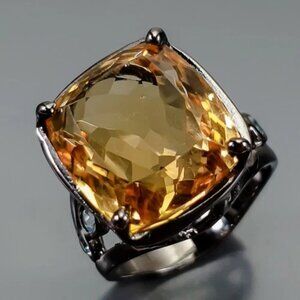 Citrine and silver ring SZ 8